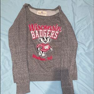 VINTAGE Grey Size M Wisconsin crewneck